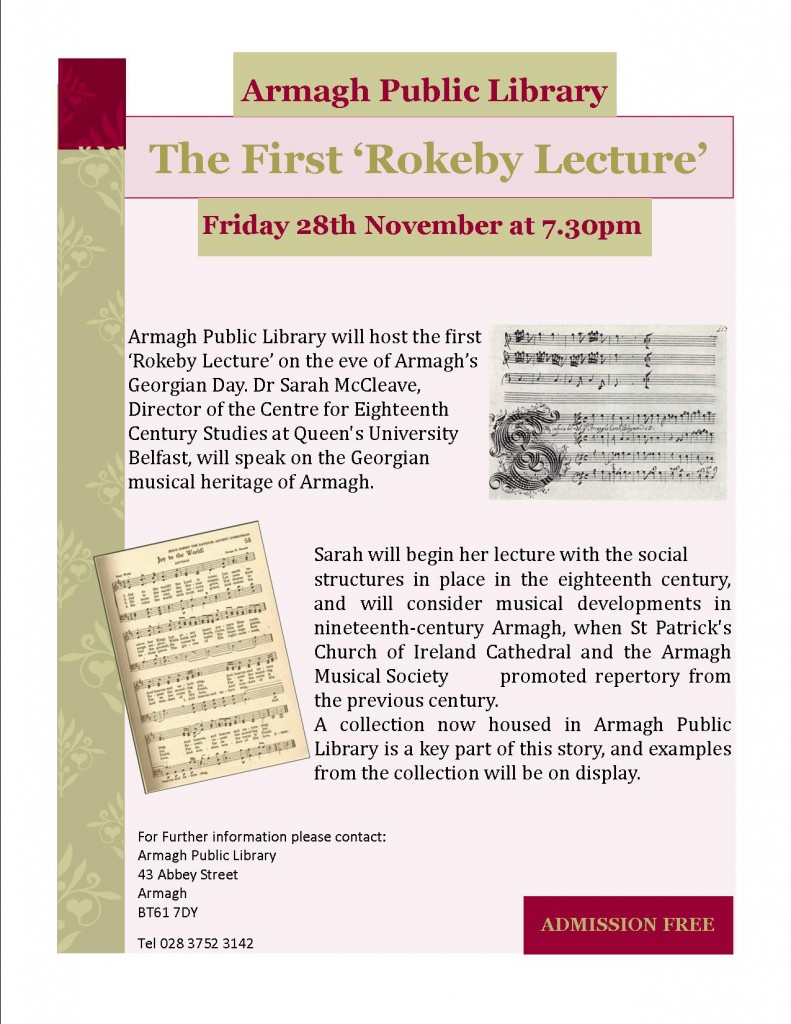 Rokeby Lecture Flyer