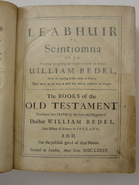 Old Testament tranlated into Irish by William Bedell