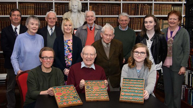 Launch Exhibit Gems in Robinson Library Staff and volunteers at the launchof the temporary exhibition Gems and Gems Literature in Armagh Robinson Library