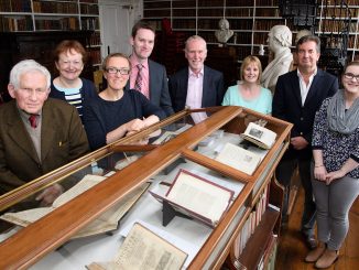 Travel literature exhibit at Armagh Robinson Library