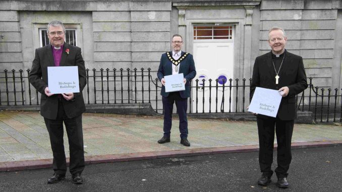 Bishops & Buildings-1-small With Armagh Robinson Library as the backdrop, Archbishops John McDowell and Eamon Martin, along with the Lord Mayor, Councillor Kevin Savage, launched the publication 'Bishops and Buildings'.
