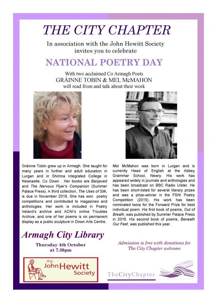National Poetry Day in Armagh 2018