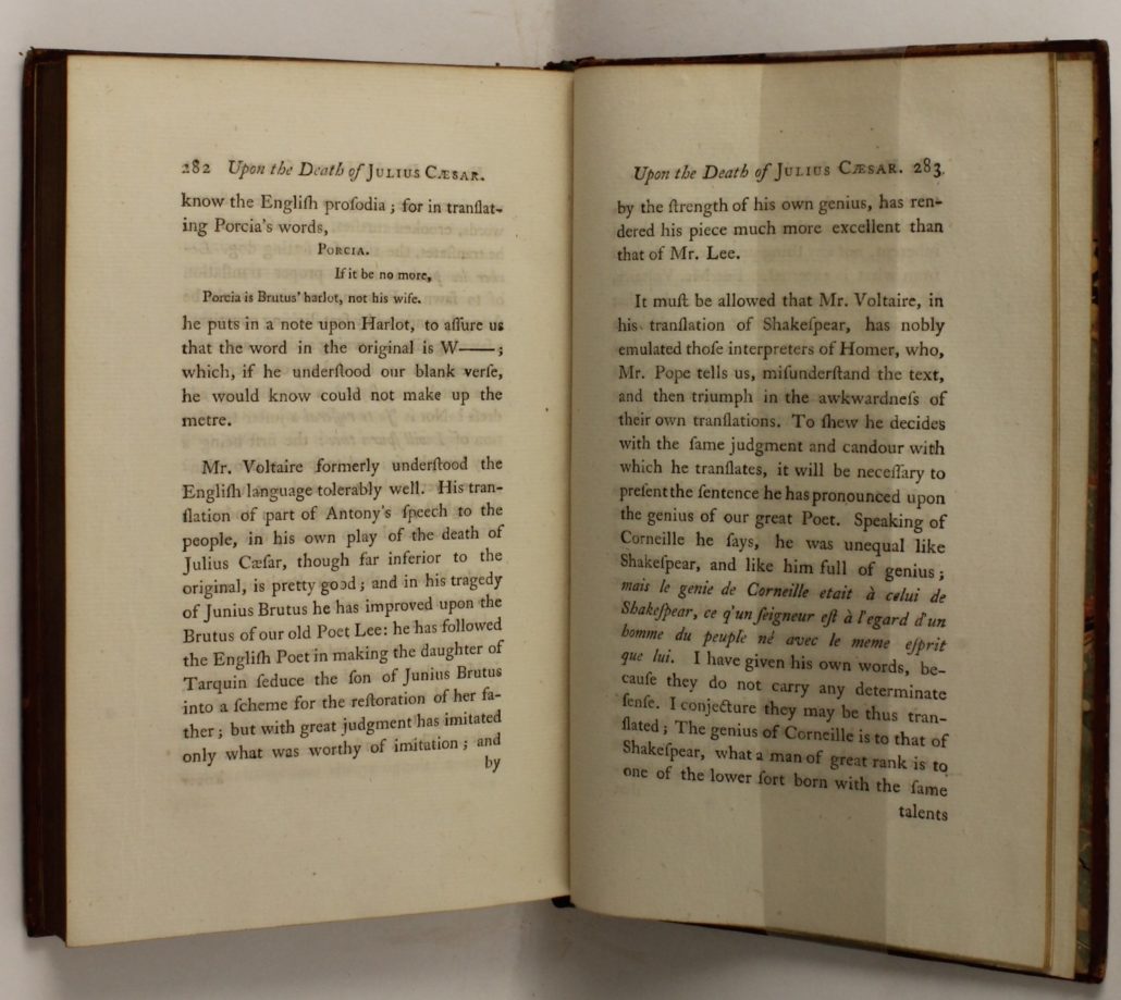 An Essay on the Writings and Genius of Shakespear [sic], Compared with the Greek and French Dramatic Poets. With Some Remarks Upon the Misrepresentations of Mons. de Voltaire, page 282