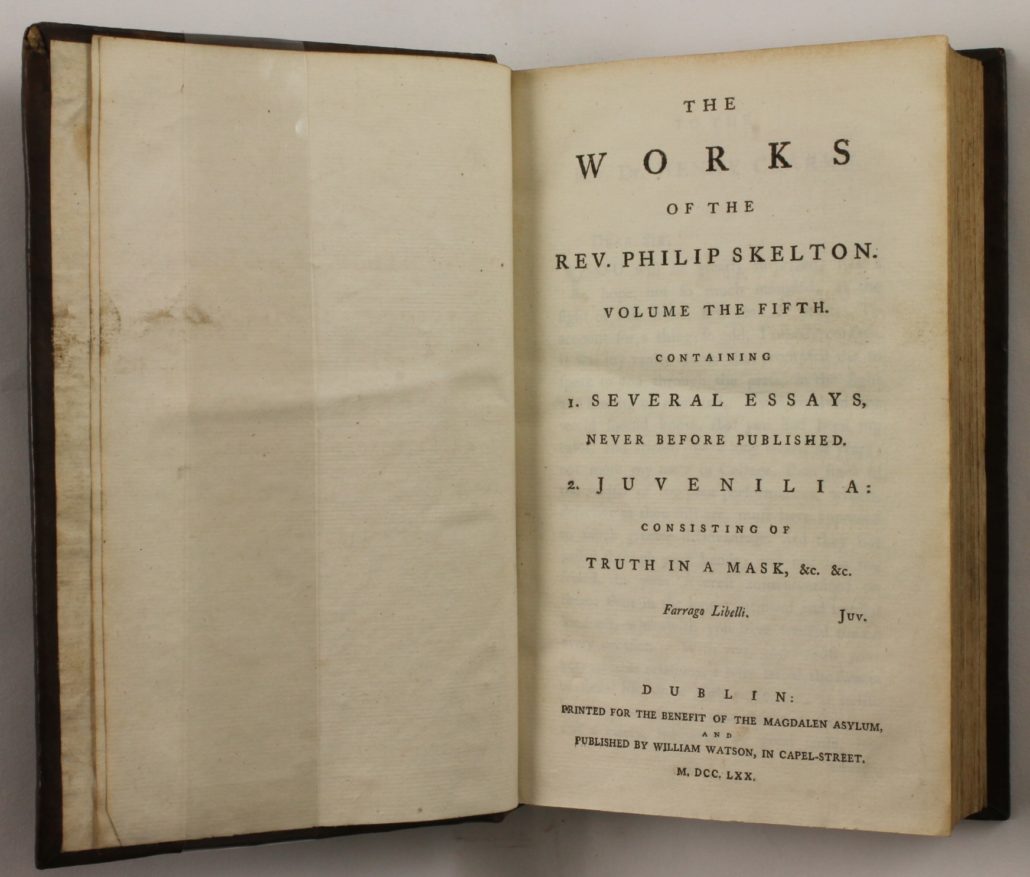 Title page of The Works of the Revd Philip Skelton : Consisting of Dialogues, Discourses, Essays, &c. […]