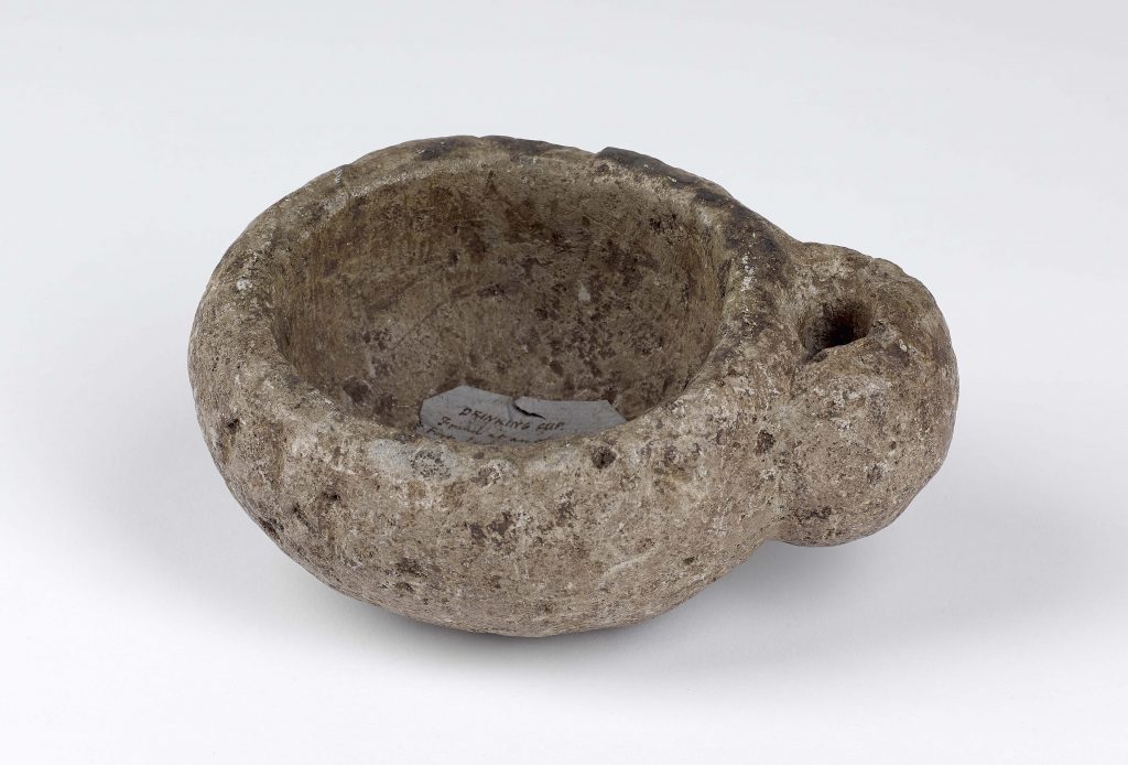 Stone drinking cup with handle Early Bronze Age