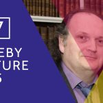 Banner with the date name of the Rokeby Lecture 2025, including an image of the speaker, Frank Ferguson.
