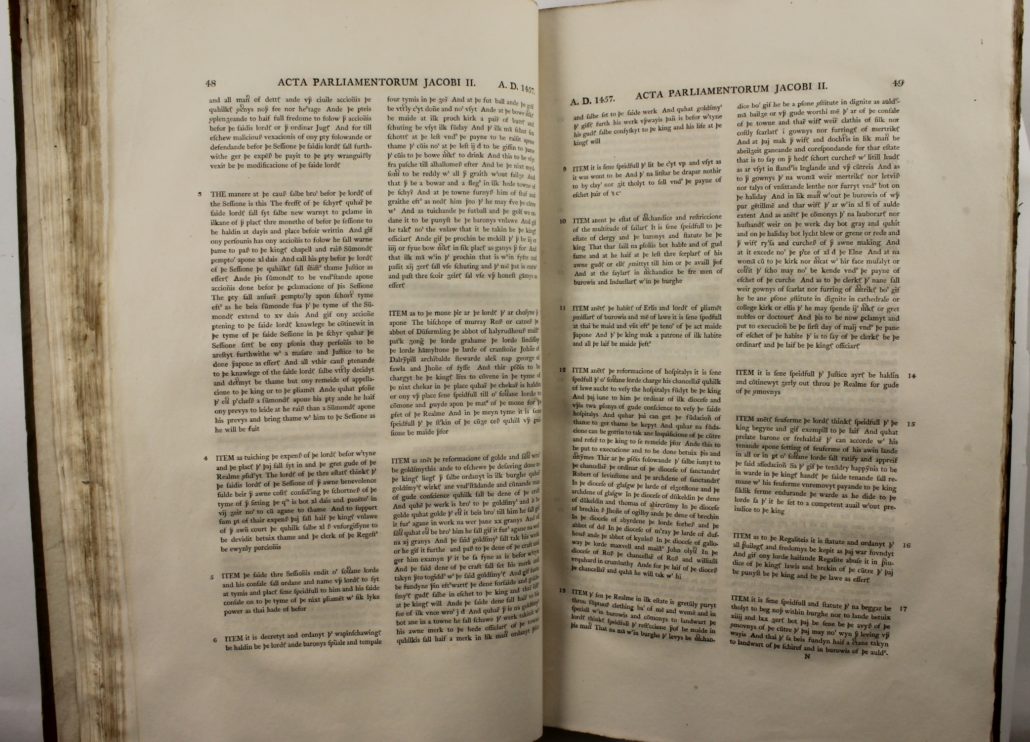 Page 48-49 of The Acts of the Parliaments of Scotland [1124-1707]